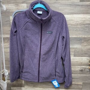 Columbia Women's Heathered Purple fleece Jacket.